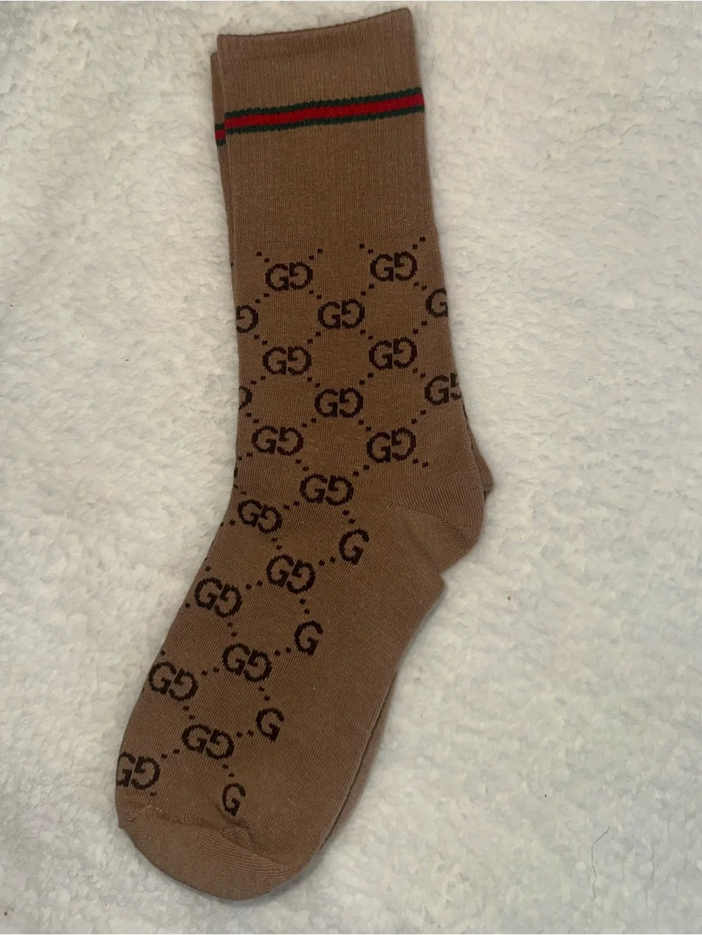 🛍️ Fashion Brown Logo Crew Socks